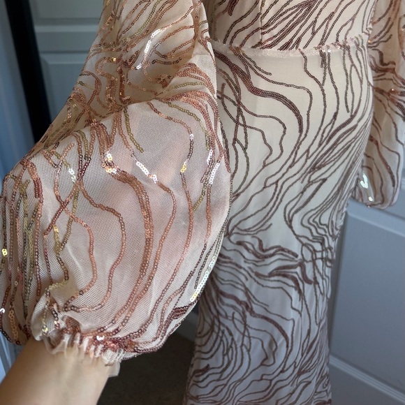 Miss Ord Formal Sequin Maxi Mermaid Prom Dress Bodycon Long Sheer Gown Size S - Picture 6 of 12